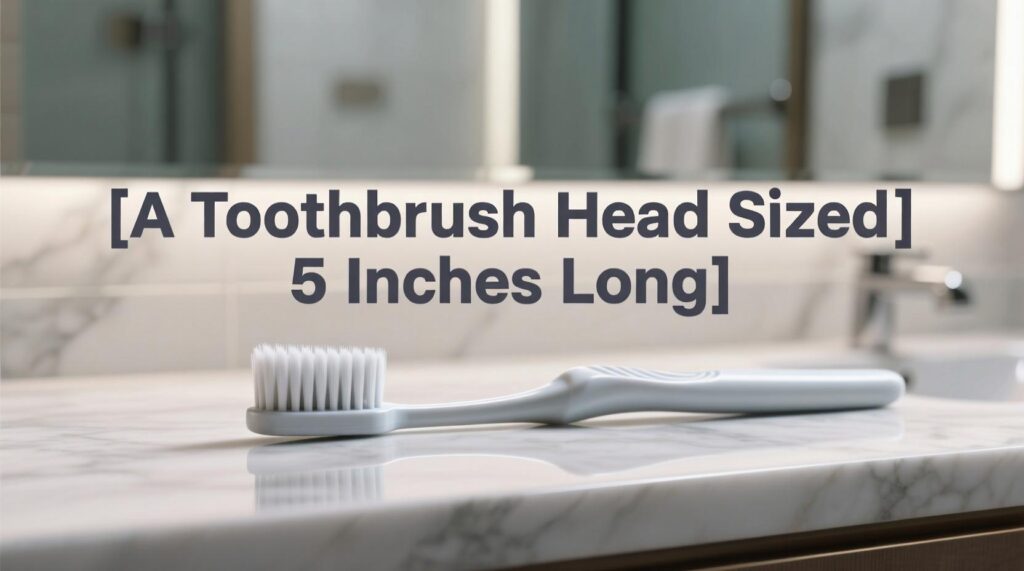 A Toothbrush Head Sized 5 Inches Long