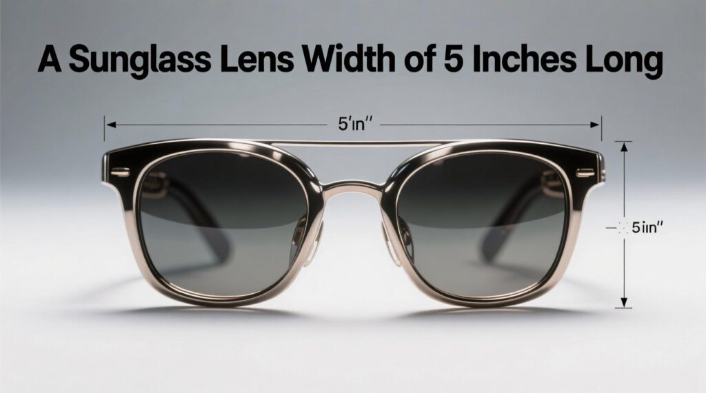A Sunglass Lens Width of 5 Inches Long