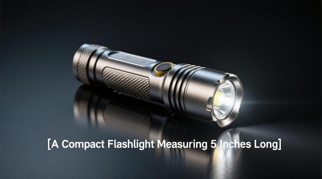A Compact Flashlight Measuring 5 Inches Long