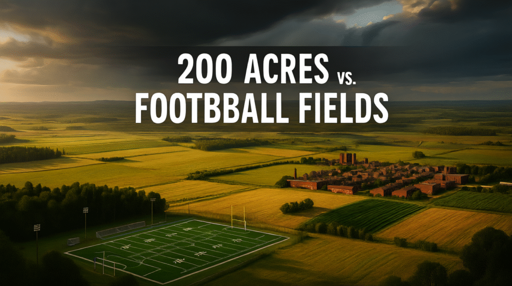 200 Acres vs. Football Fields