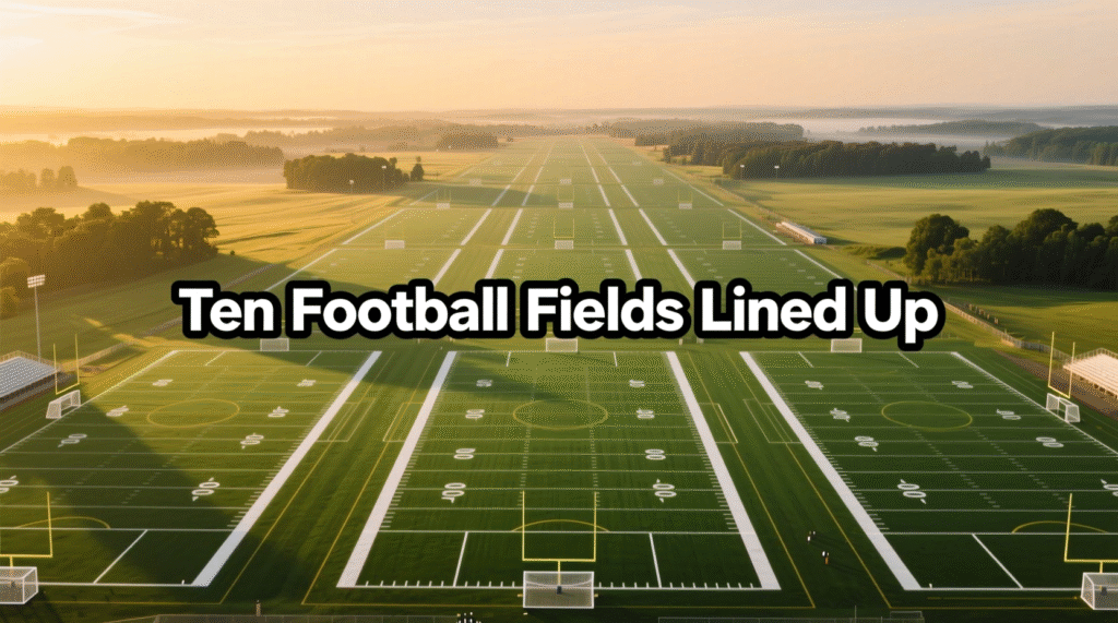 3. Ten Football Fields Lined Up