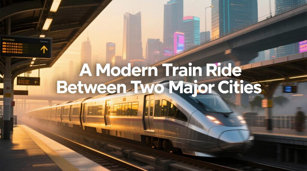 4. A Modern Train Ride Between Two Major Cities