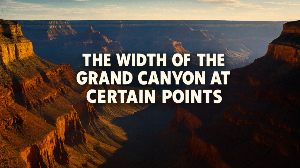 The Width of the Grand Canyon at Certain Points