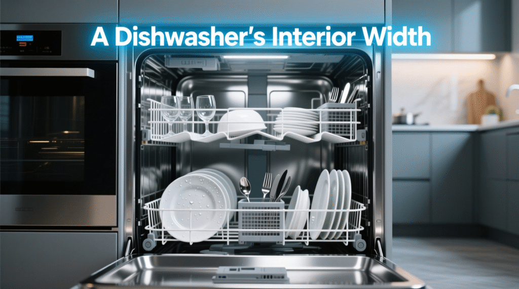 A Dishwasher's Interior Width