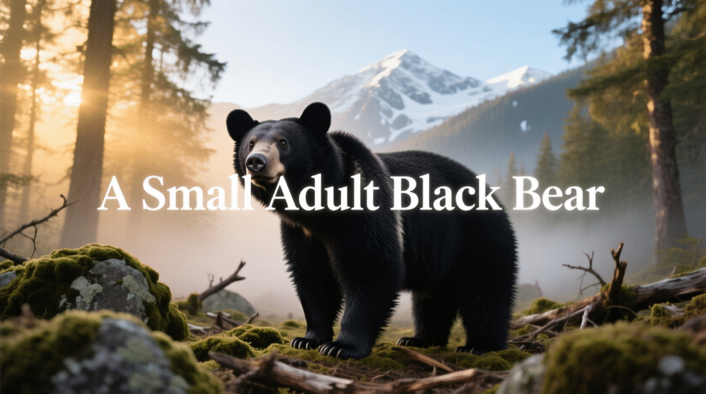 A Small Adult Black Bear