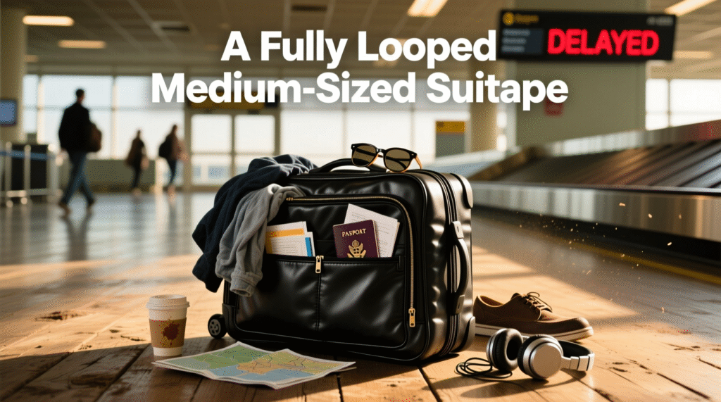 A Fully Loaded Medium-Sized Suitcase