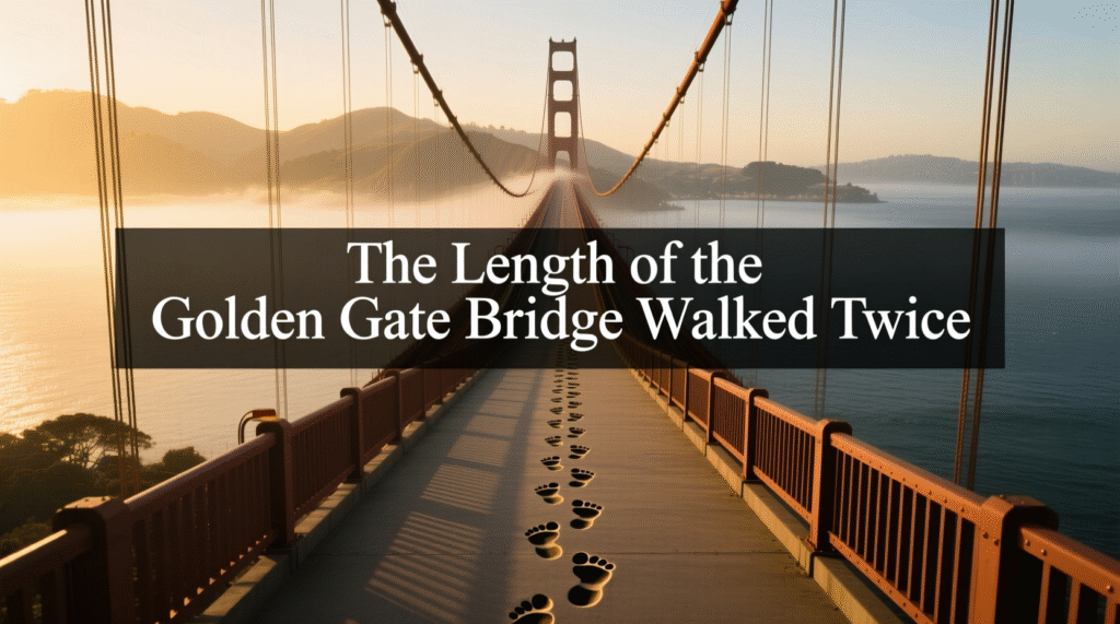 The Length of the Golden Gate Bridge Walked Twice