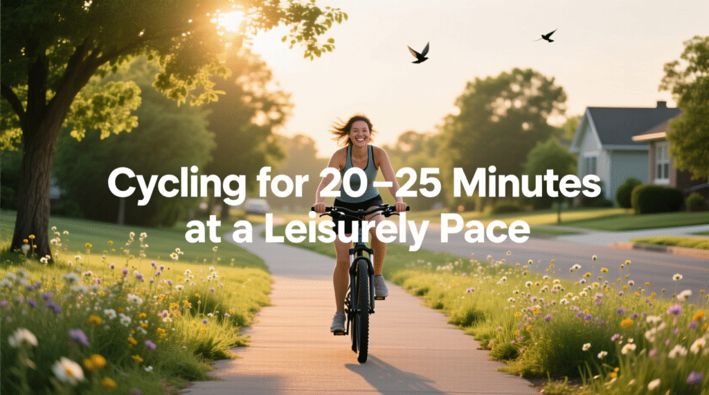 Cycling for 20–25 Minutes at a Leisurely Pace