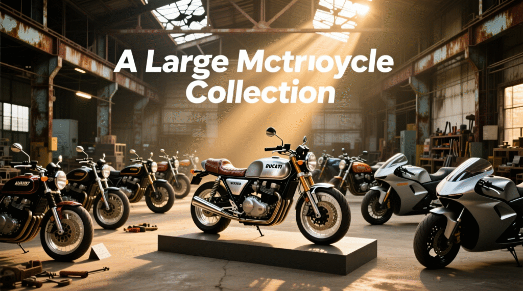 A Large Motorcycle Collection