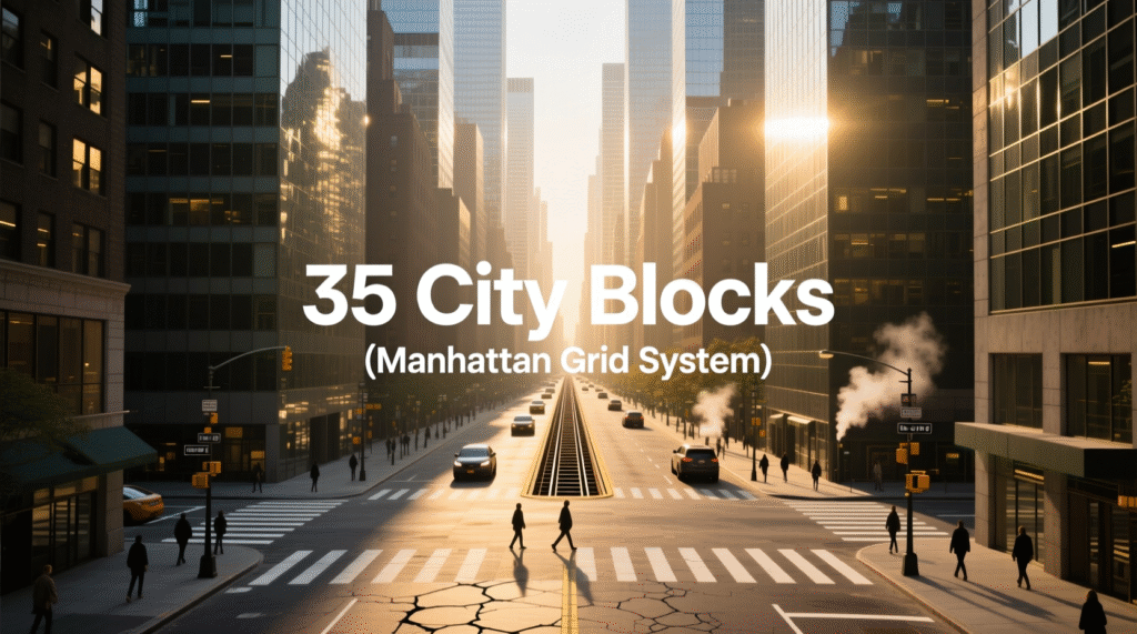 35 City Blocks (Manhattan Grid System)