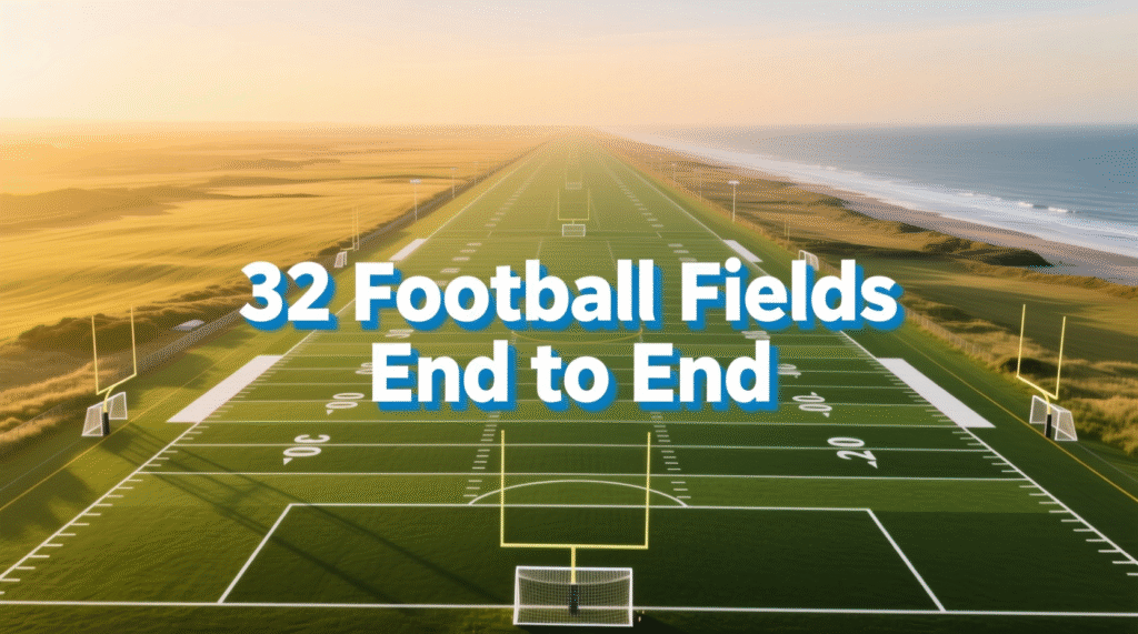 32 Football Fields End to End