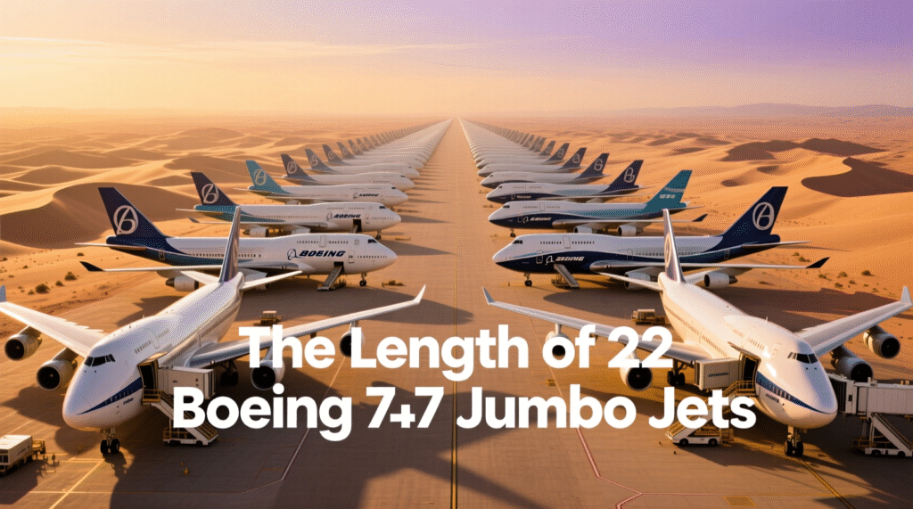 The Length of 22 Boeing 747 Jumbo Jets