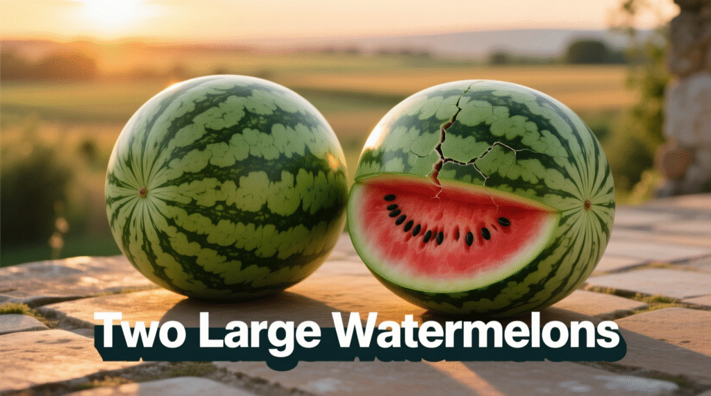 Two Large Watermelons