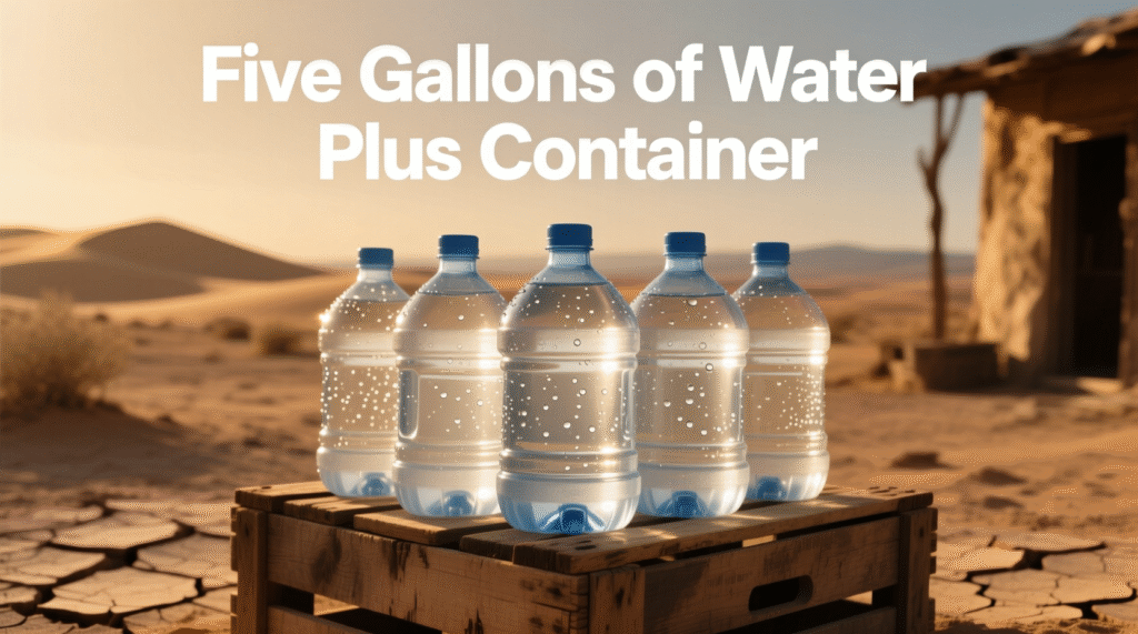 Five Gallons of Water Plus Container