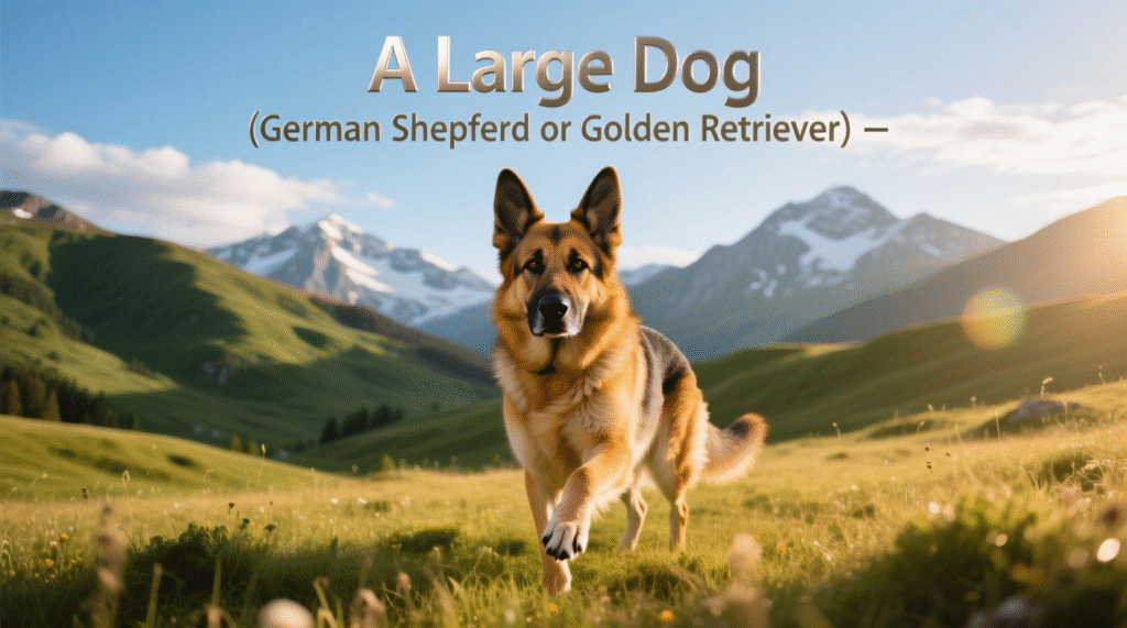A Large Dog (German Shepherd or Golden Retriever)