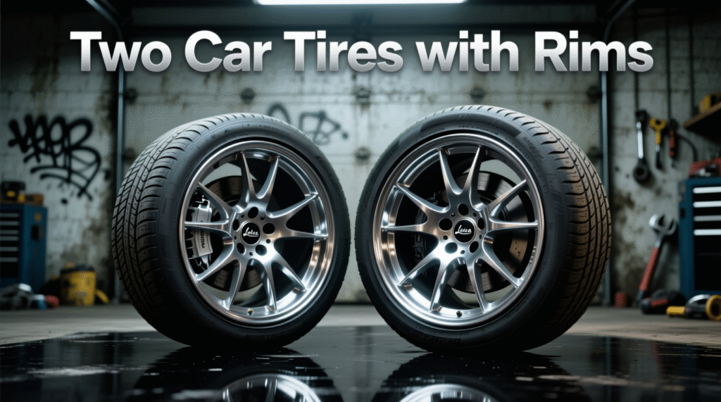 Two Car Tires with Rims