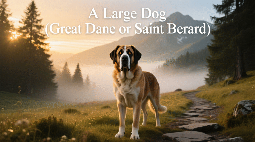 A Large Dog (Great Dane or Saint Bernard)
