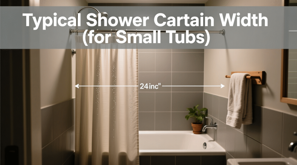 Typical Shower Curtain Width (for Small Tubs)