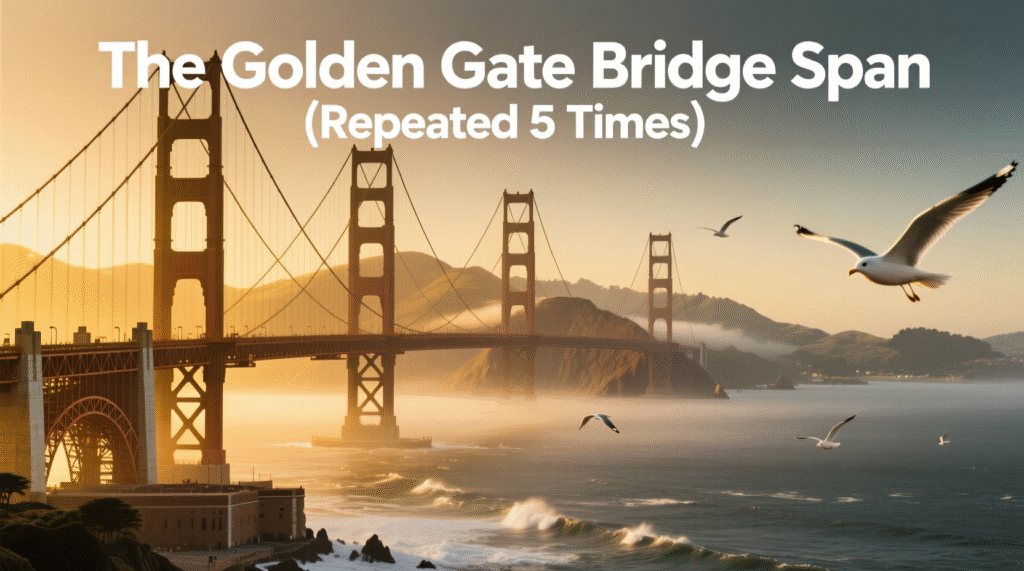 The Golden Gate Bridge Span (Repeated 5 Times)