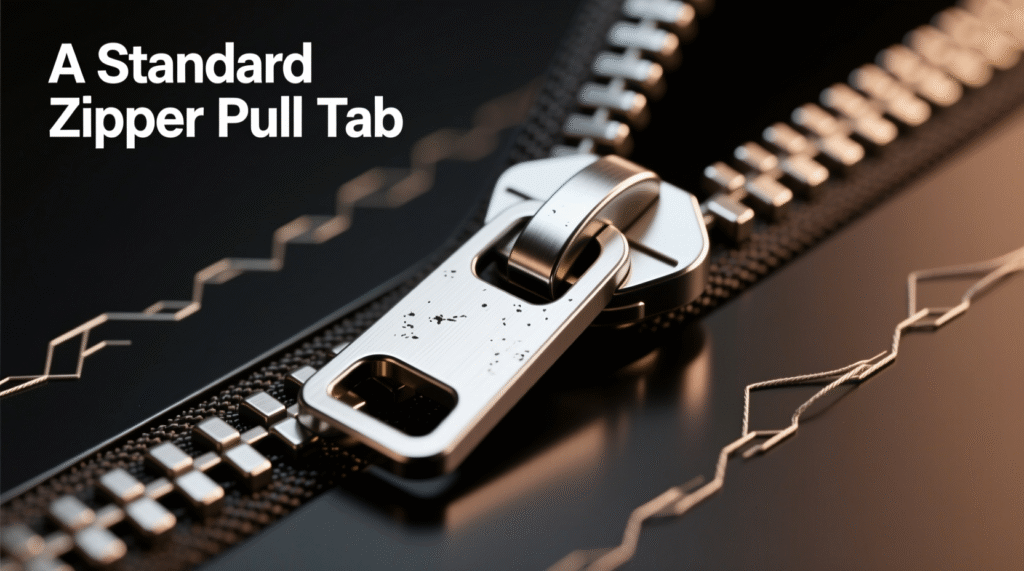 A Standard Zipper Pull Tab