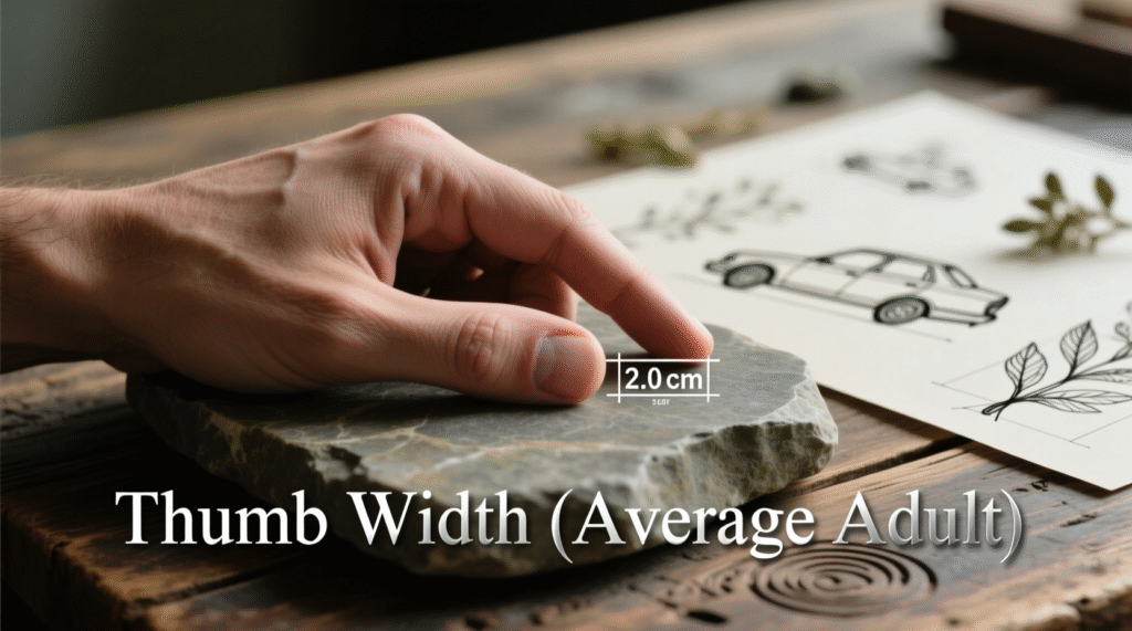 Thumb Width (Average Adult)
